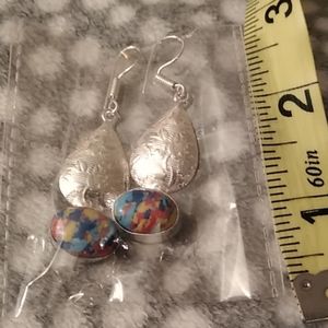 Sterling silver and stone earrings